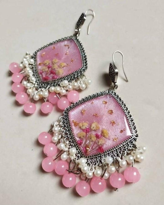 pink resin jumka